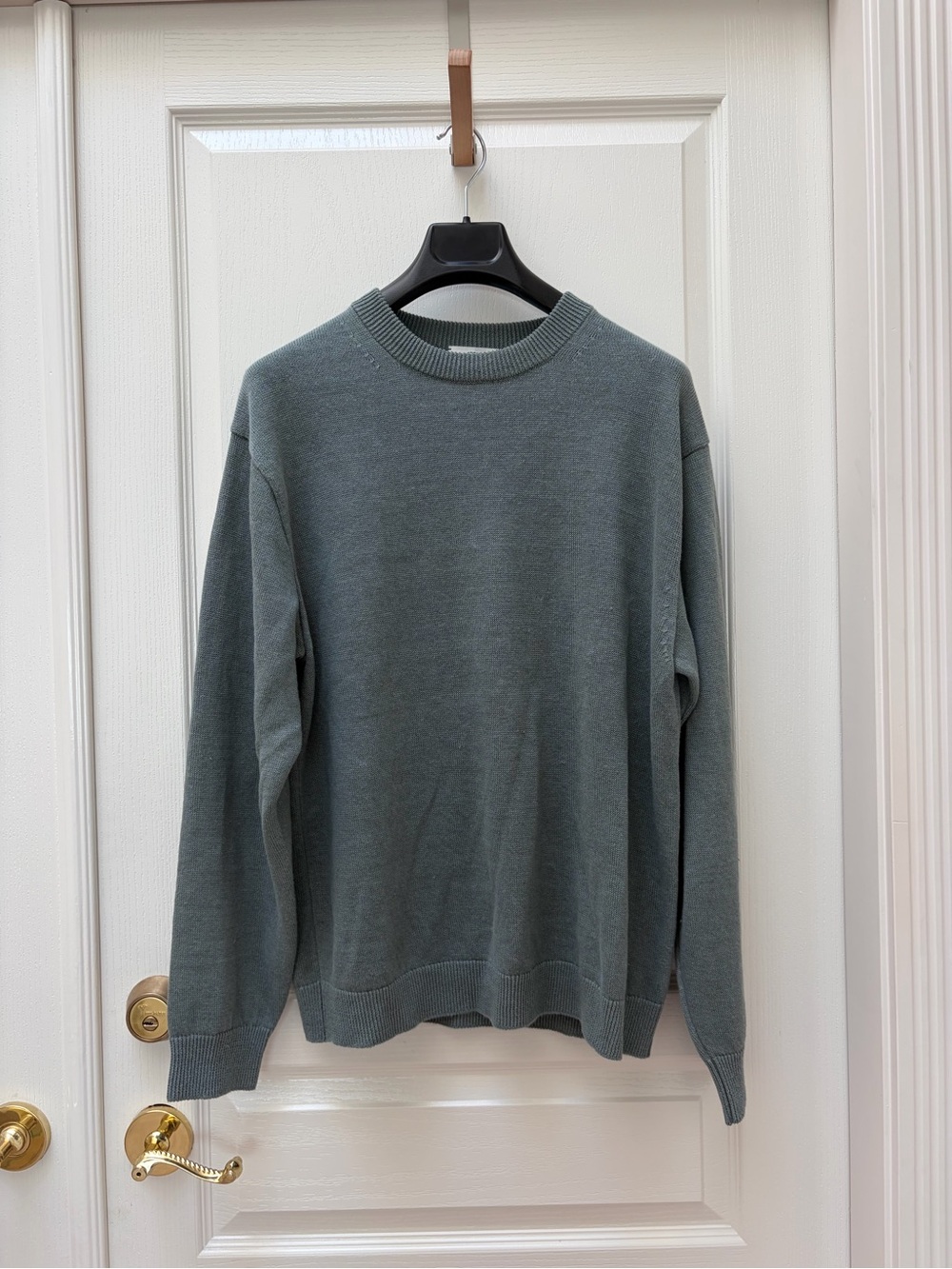 ATON Hemp Knit Crewneck Sweater - Green